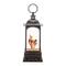10.5" LED Snow Globe Lantern with Santa and Snowman